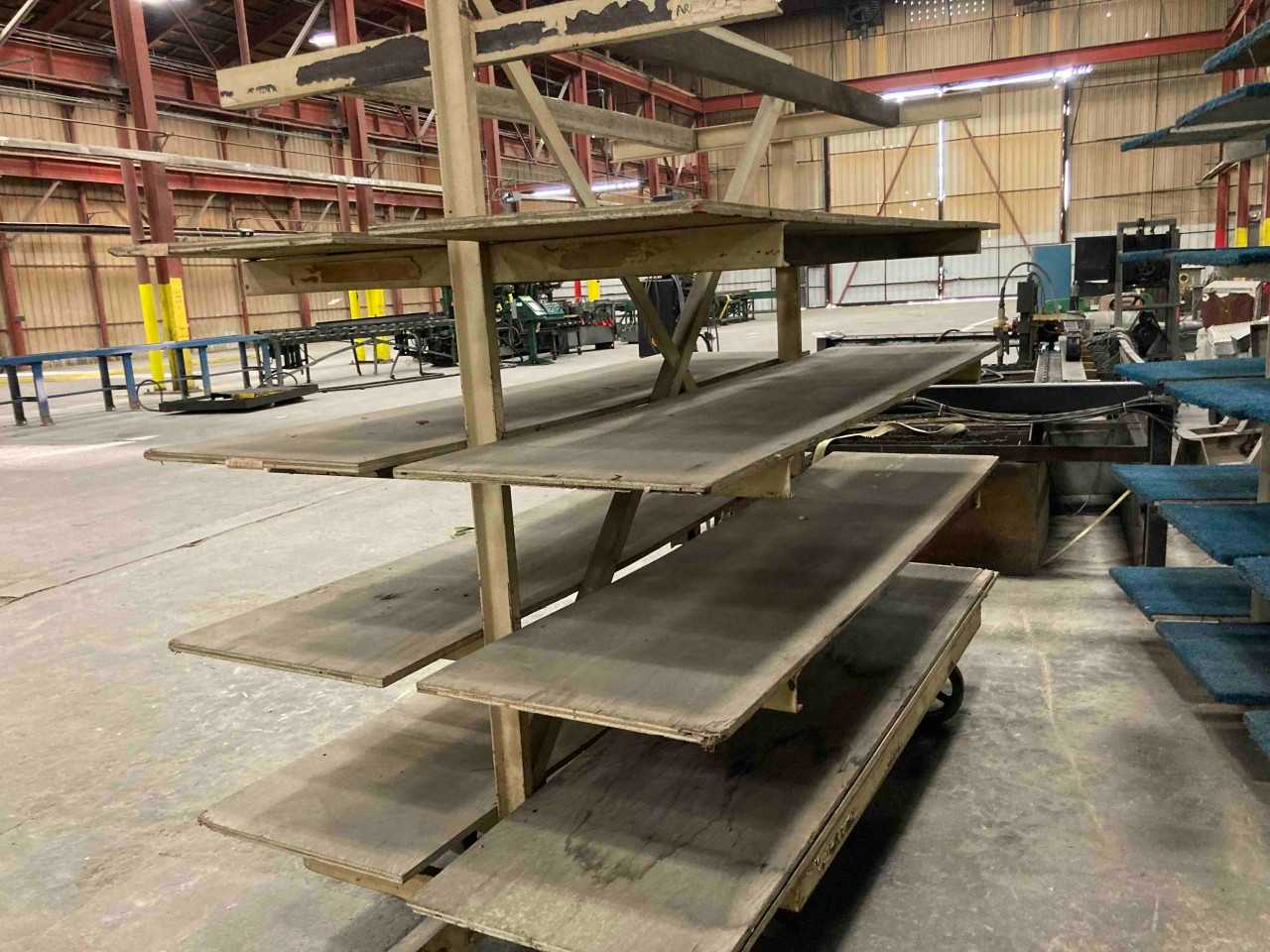 metal frame shelve with wood - SHELVING
