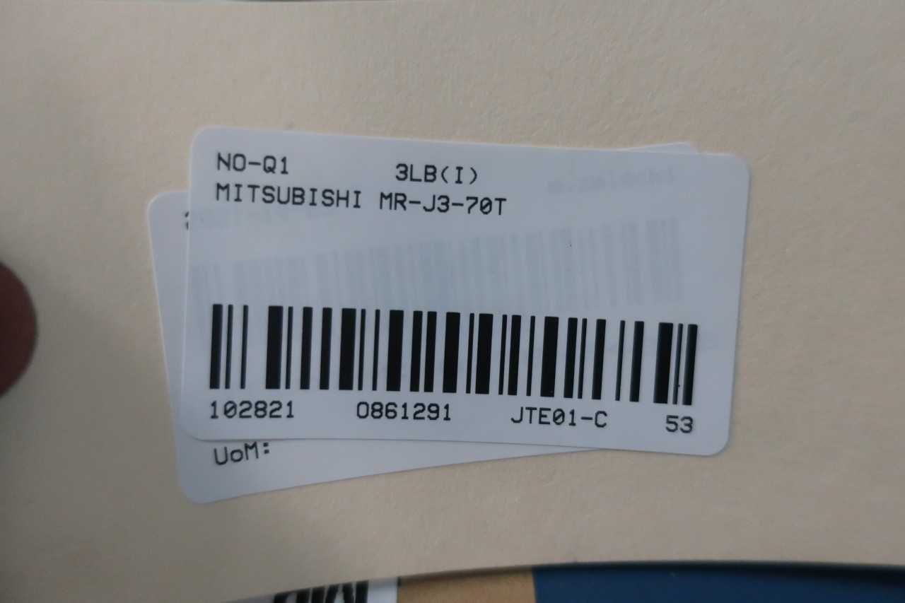 MITSUBISHI MR-J3-70T SERVO DRIVE 200-230V-AC 200-230V-AC 3PH 750W - SERVO