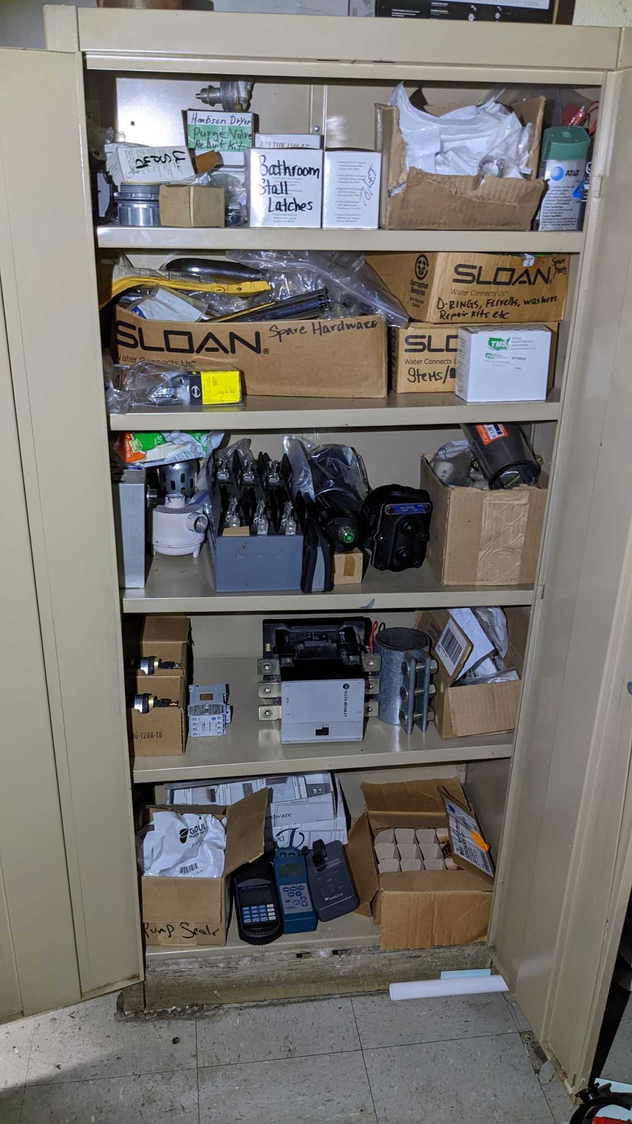 CABINET WITH CONTENTS - INDUSTRIAL PARTS