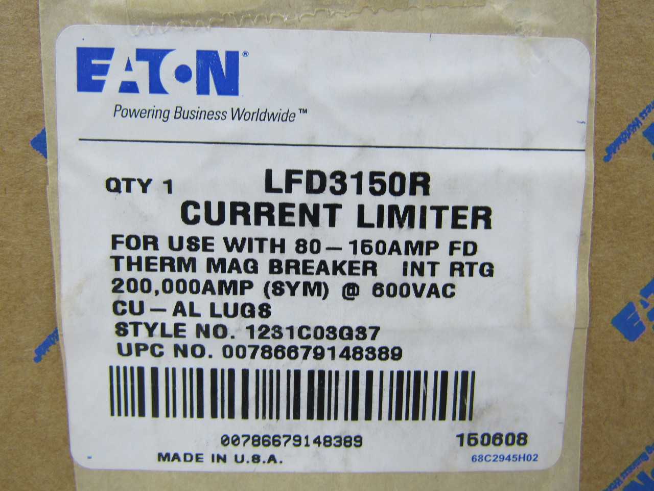 Lot of Quantity 6x LFD3150R Fuses Limiters - ELECTRICAL COMPONENTS
