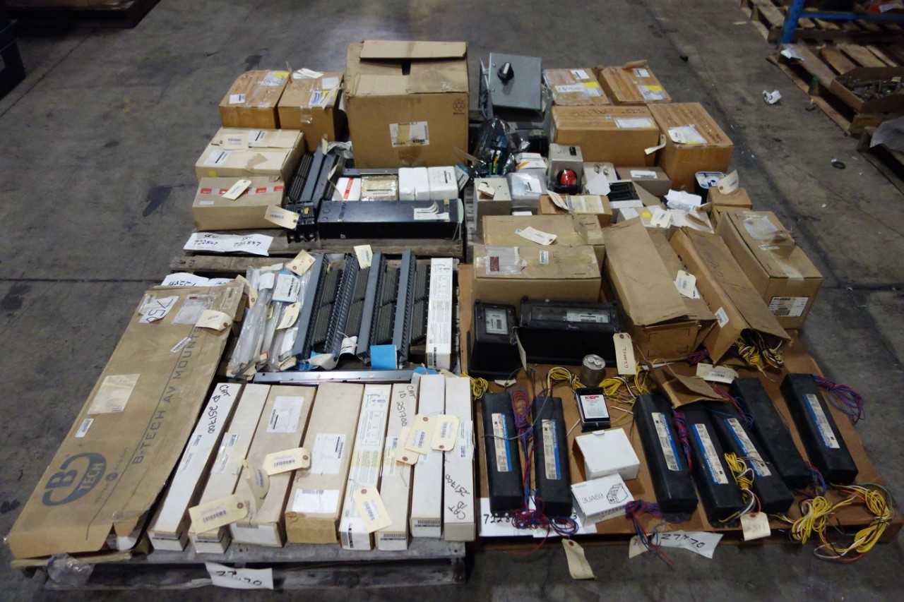 4 PALLETS OF ASSORTED ELECTRICAL - ELECTRICAL COMPONENTS