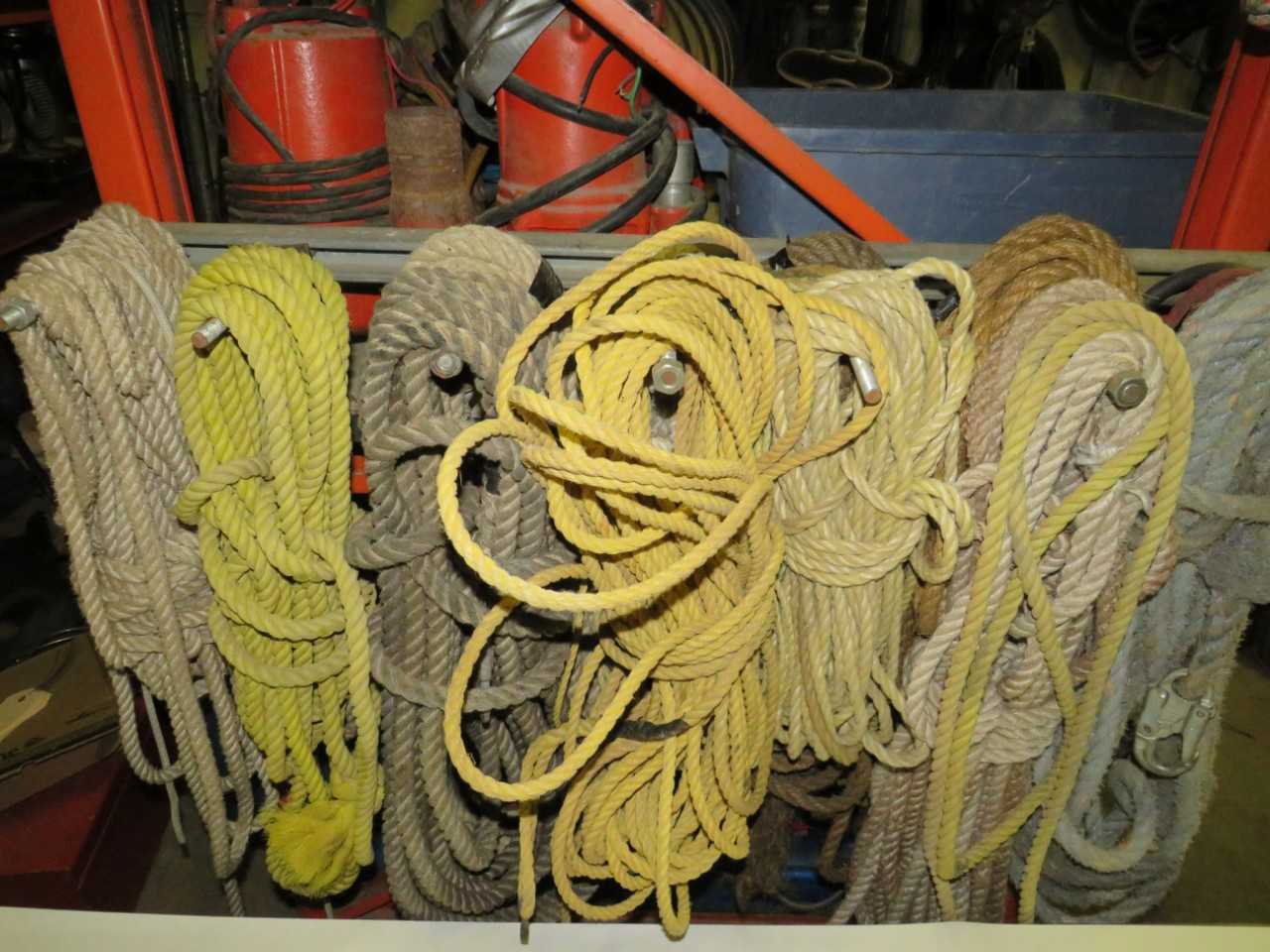 LOT OF ASSORTED ROPES - HAND TOOLS