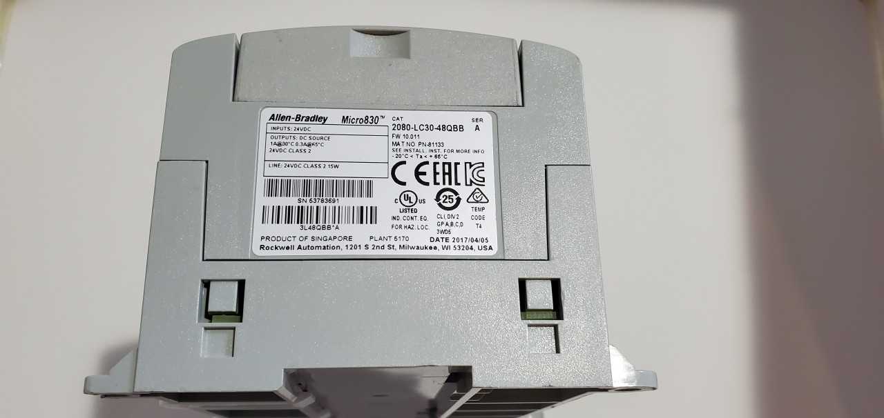Allen Bradley Micro 830  2080-LC30-48QBB PLC - AUTOMATION & CONTROLS