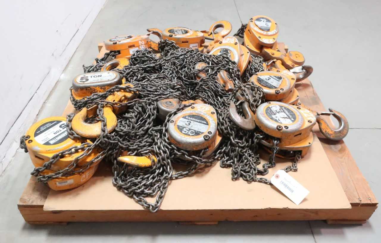 HARRINGTON 3 AND 5 TON CHAINFALLS - LIFTING EQUIPMENT