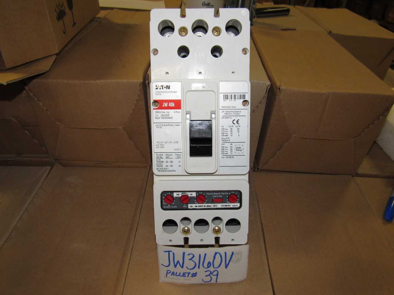 Cutler Hammer JW3160V Circuit Breakers - CIRCUIT BREAKERS
