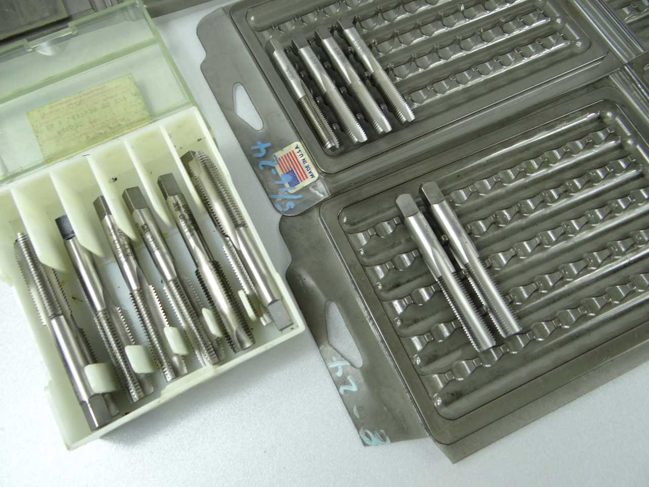 Lot of 28 Assorted HSS Taps - MACHINING ACCESSORIES & TOOLING