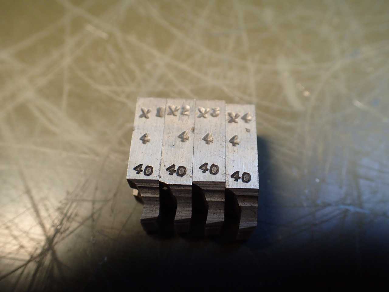 #4 -40 TPI NC Thread Threading Chaser Set for Geometric 5/16" DS Die Heads, Used - HOLEMAKING TOOLS