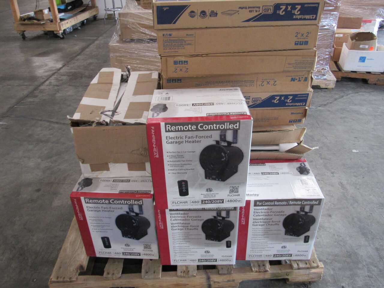 Pallet of 28x Assorted Lights, LEDs & Heaters - LIGHTING
