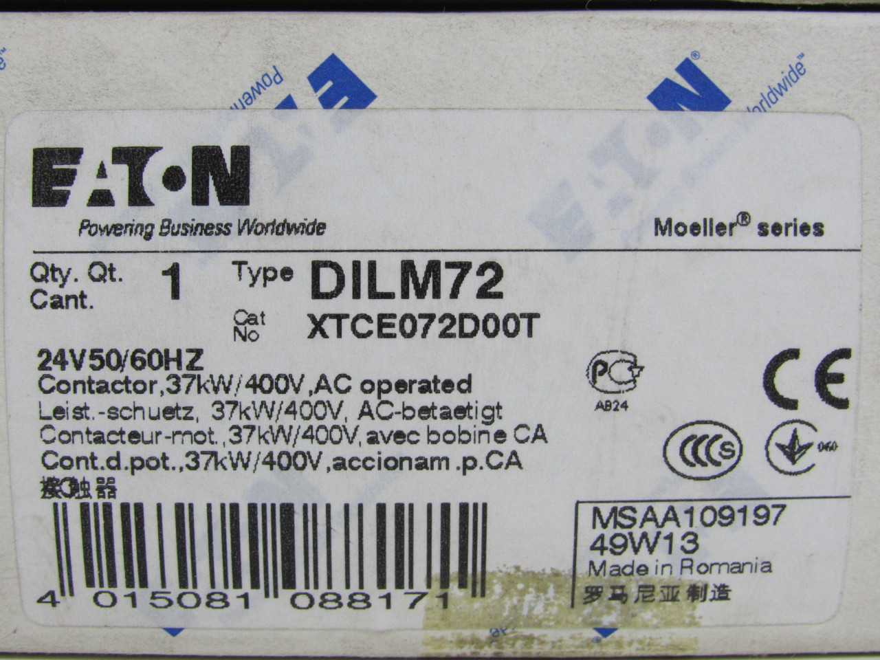 Quantity of 2x XTCE072D00T Contactors - CONTACTORS