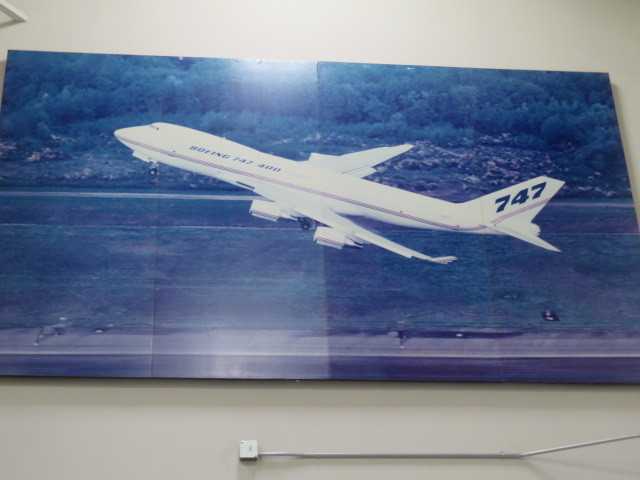Boeing 747 Picture, approx. 8' H X 12' Wide, (4-3' panels wide) - MISCELLANEOUS