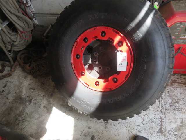 Wrangle Tire Model 37X12.5 OR 16.5 LT Tire and rims (4) each in this Lot - INDUSTRIAL PARTS