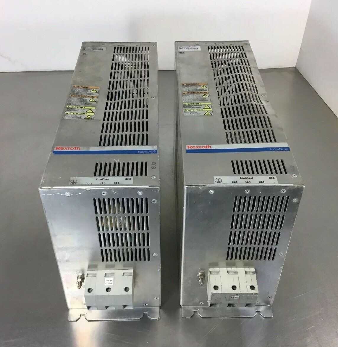 Lot of 2 REXROTH HNF01.1A-F240-R0065-A-480-NNNN INDRADRIVES 65A 400-480V - Used - Bench Tested - MOTOR DRIVES