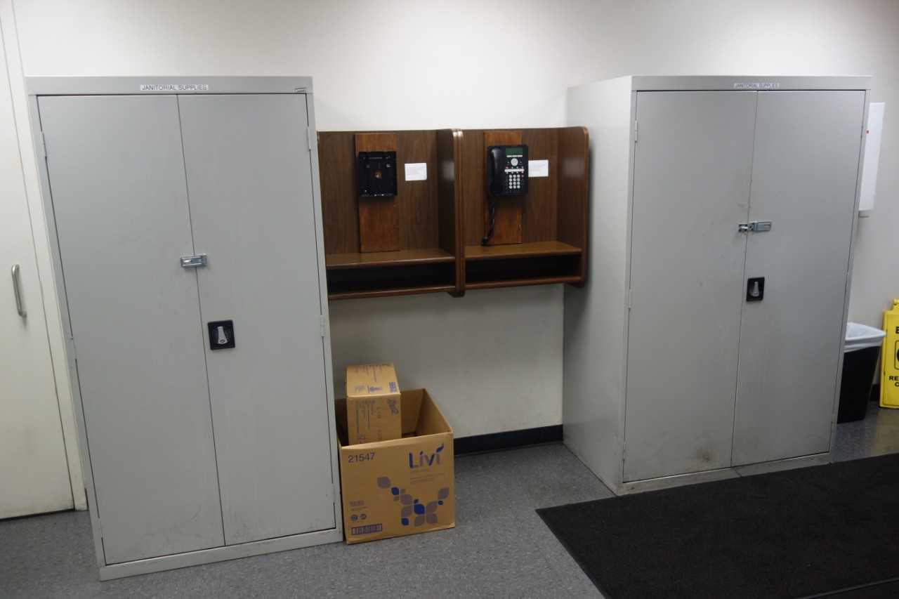 2x steel cabinets, contents excluded - TOOL STORAGE