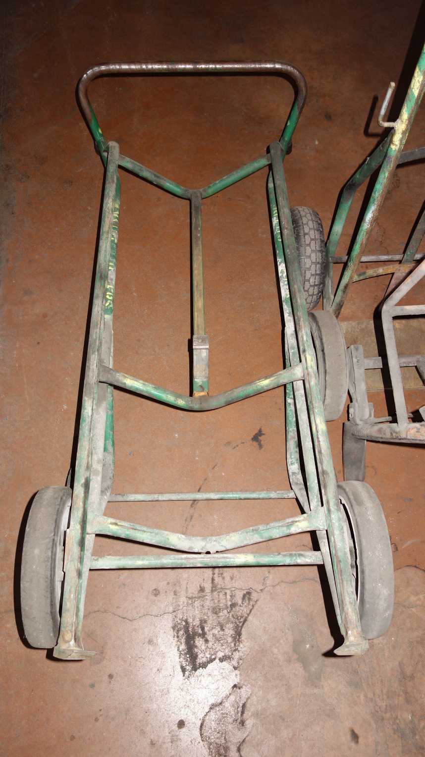 LOT OF 3 GAS CYLINDER CARTS - ROLLING CARTS