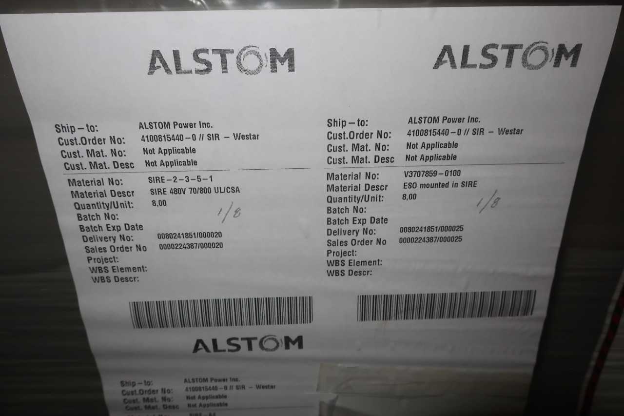 ALSTOM SIRE-2-3-5-1 PRECIPITATOR RECTIFIER 480V - PROCESS EQUIPMENT