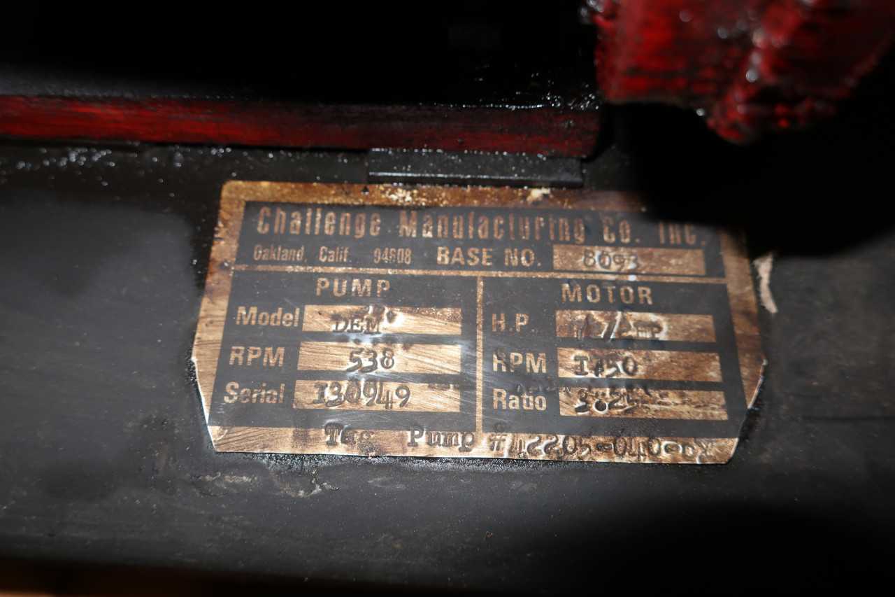 CHALLENGE PUMP ASSEMBLY DEM 538 RPM - PUMPS