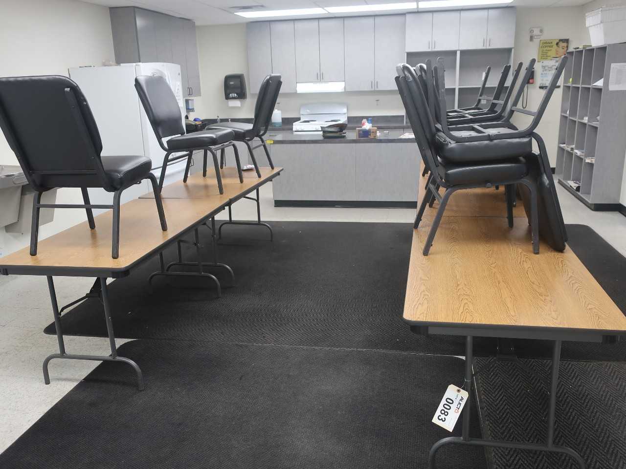 Lot of 4 lunch tables with 22x chairs - PLANT & FACILITY