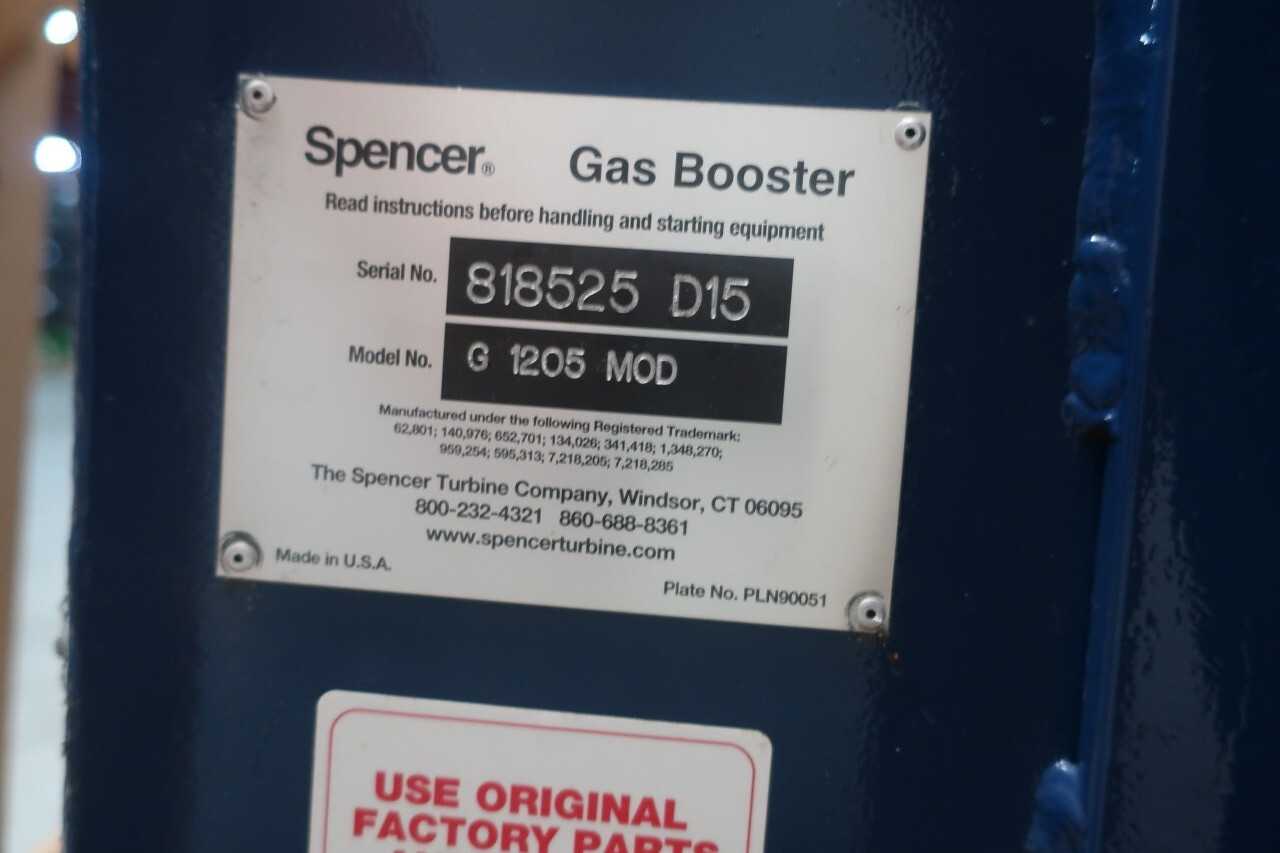 SPENCER GAS BOOSTER REGENERATIVE BLOWER - BLOWER FAN