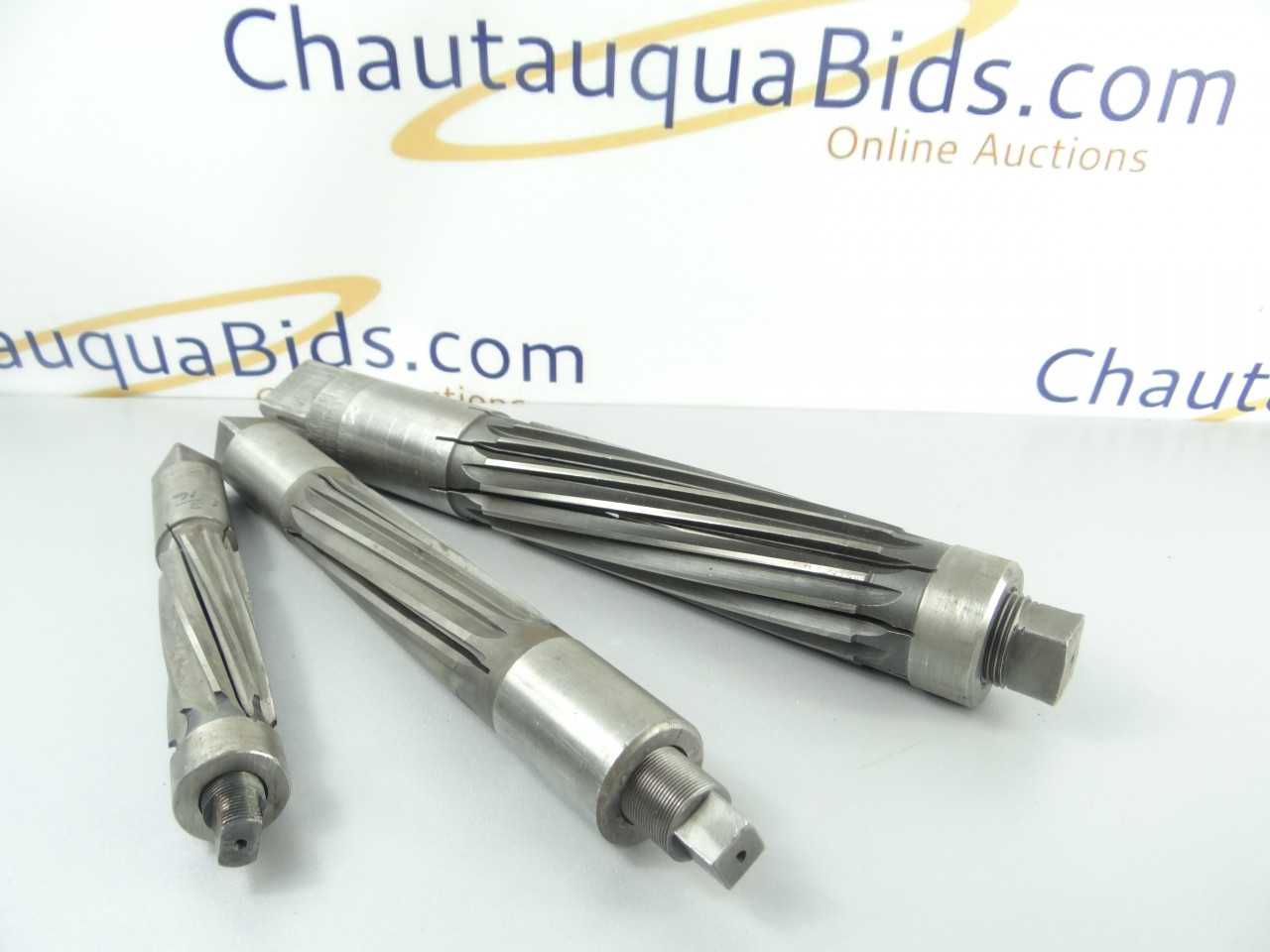 Lot of 3 HSS Hand Expansion Reamers - MACHINING ACCESSORIES & TOOLING