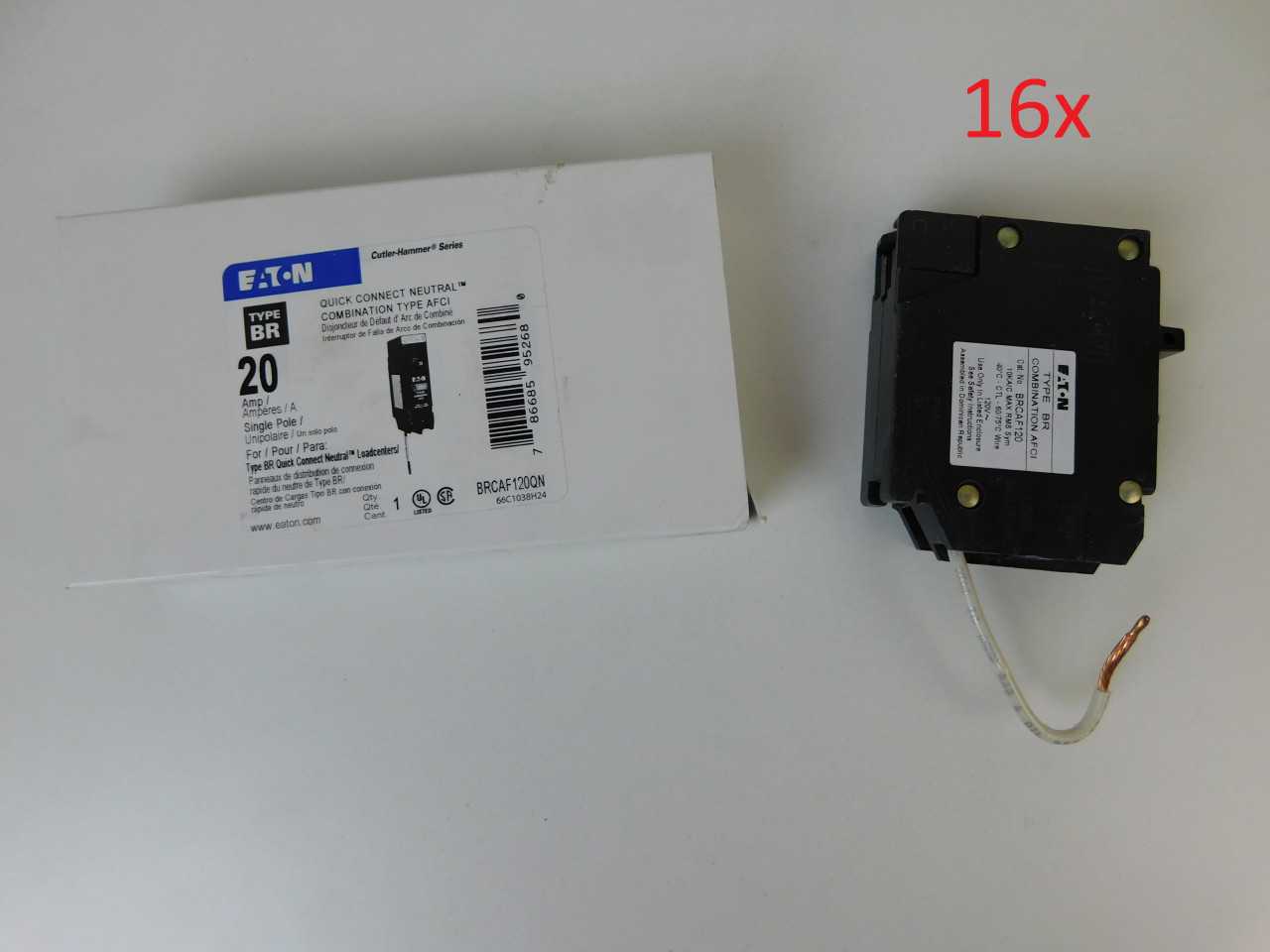 Lot of Quantity 16x BRCAF120QN Arc Fault Breakers - CIRCUIT BREAKERS