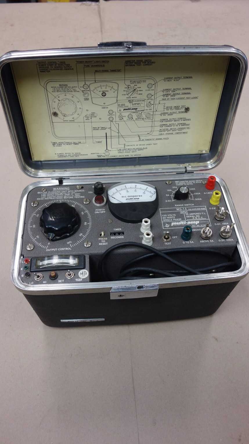 MULTI-AMP MS-1A CIRCUIT BREAKER TEST SET - ELECTRICAL TESTING EQUIPMENT