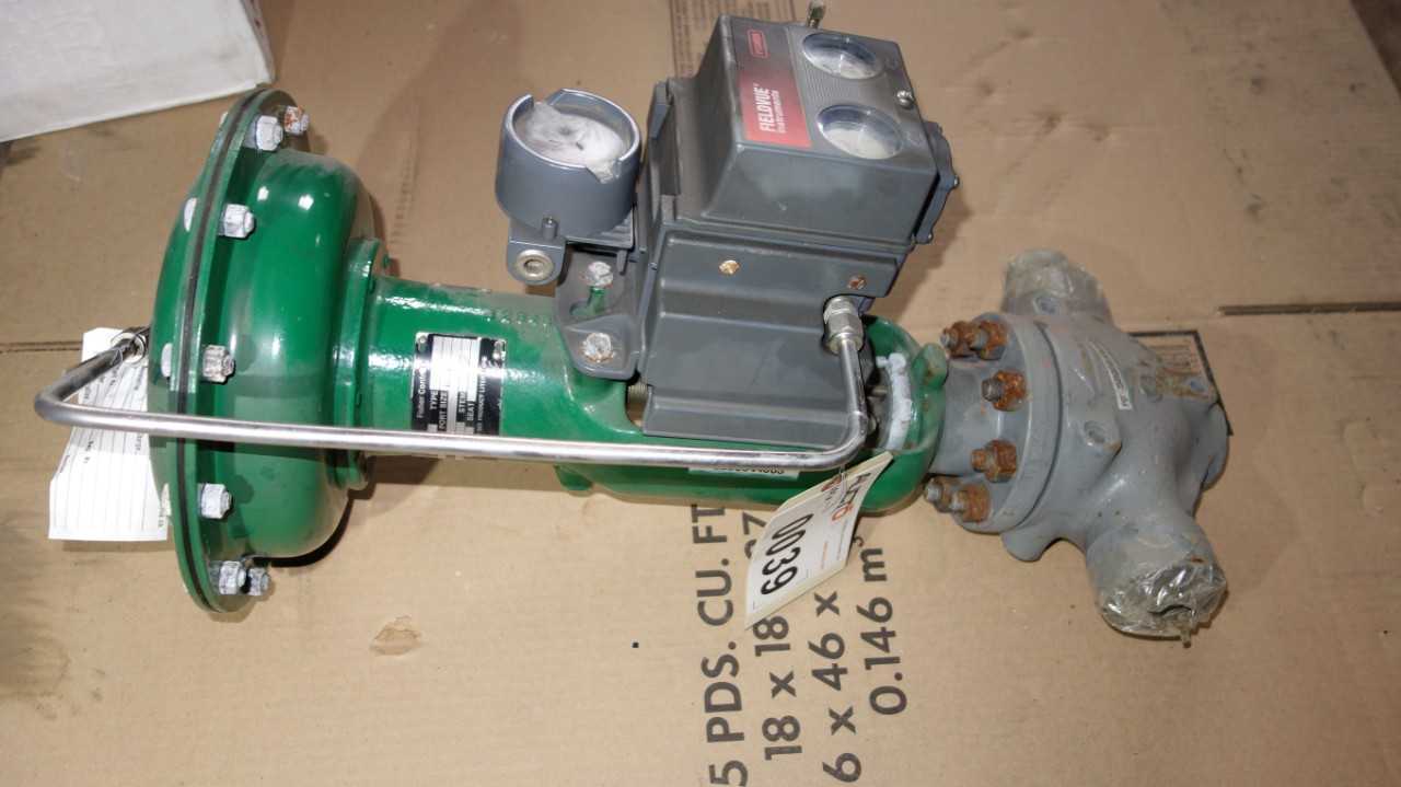 FISHER ET-657 1-1/2" STEEL CONTROL VALVE W/ DVC5010 POSITIONER - CONTROL VALVE