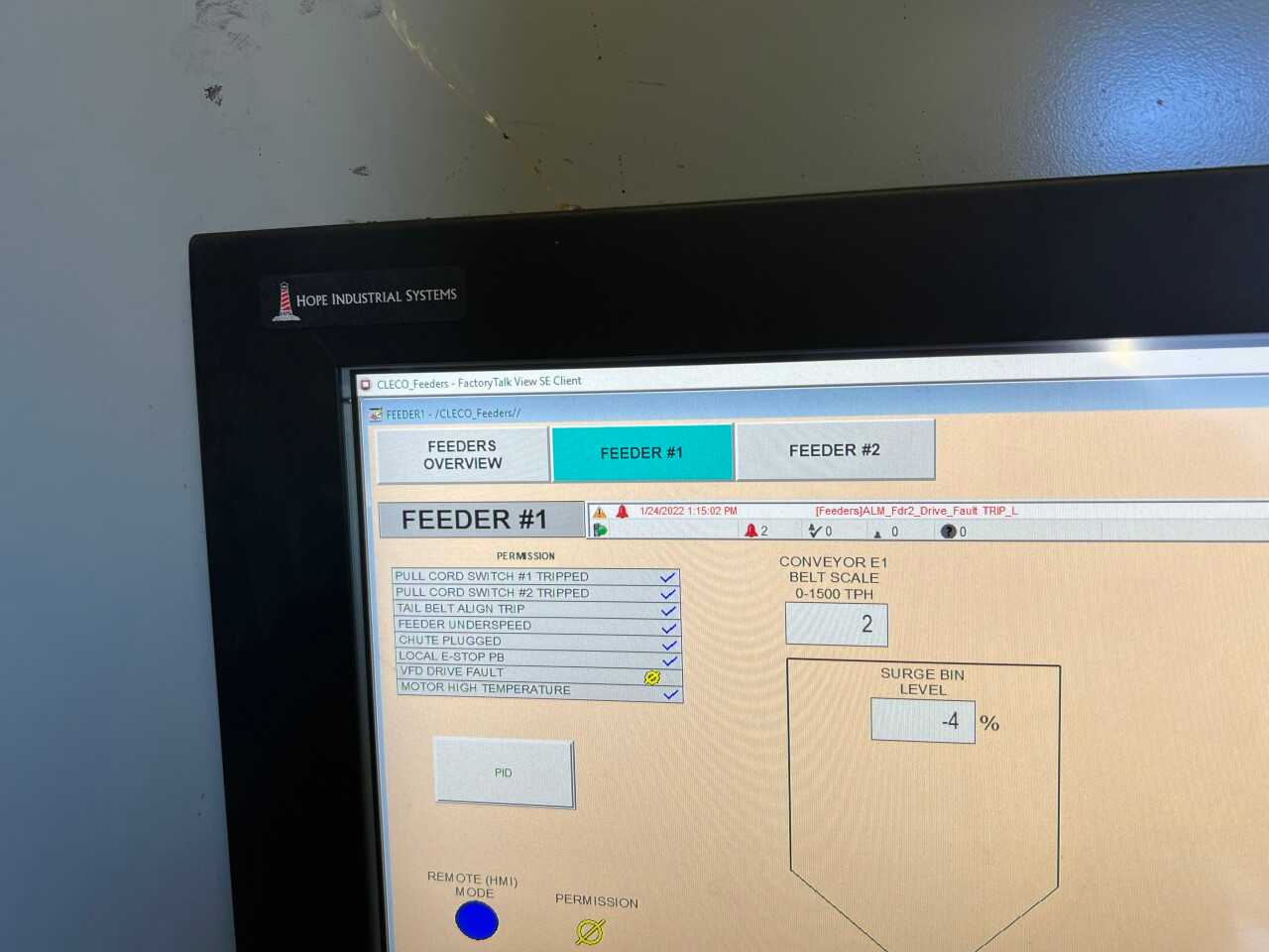 Allen Bradley CompactLogix PLC cabinet with Hope Industrial HMI - AUTOMATION & CONTROLS