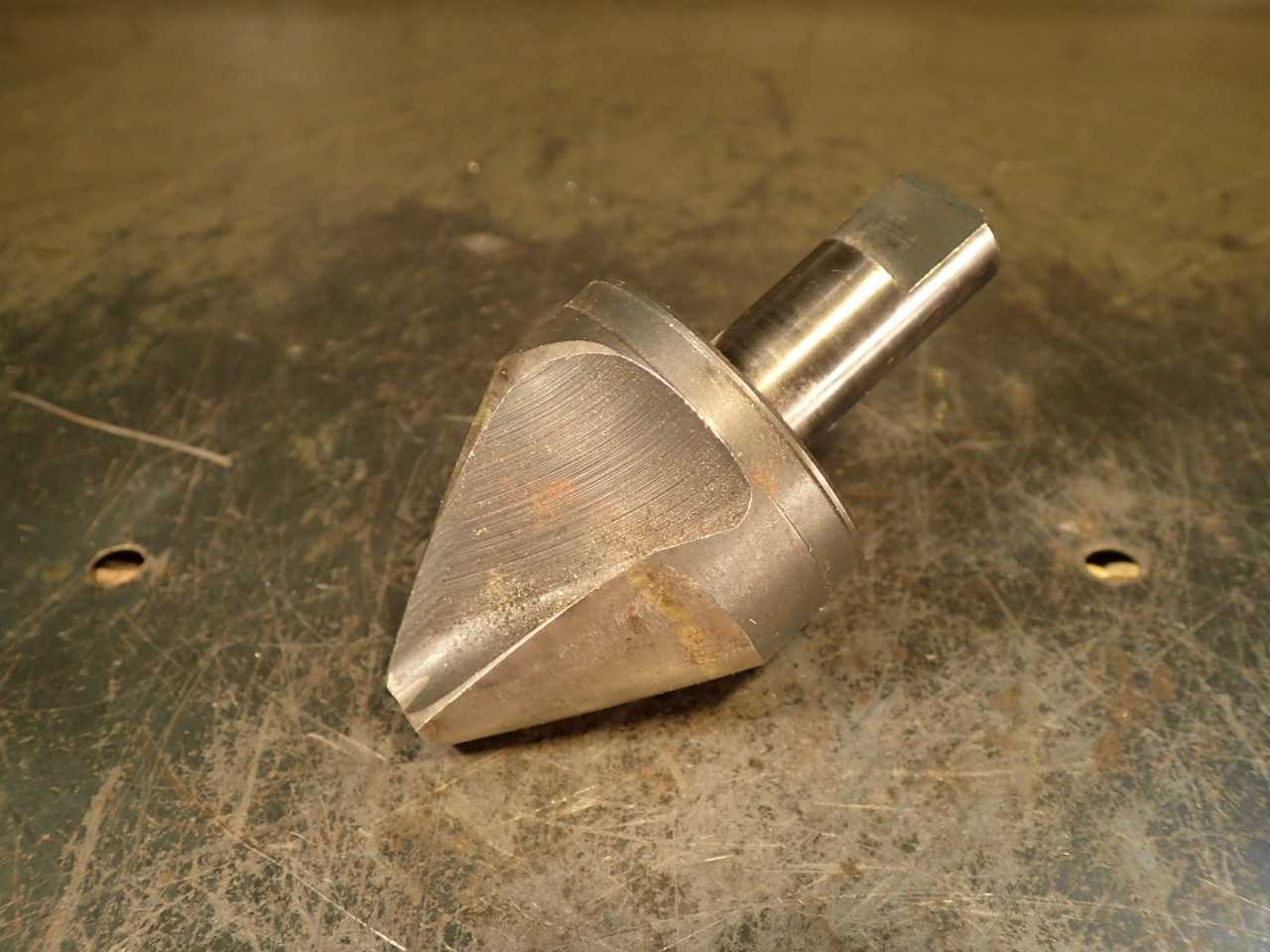 2" OD 60-Degree HSS Single Flute Deburring Countersink 3/4" Straight Shank - HOLEMAKING TOOLS