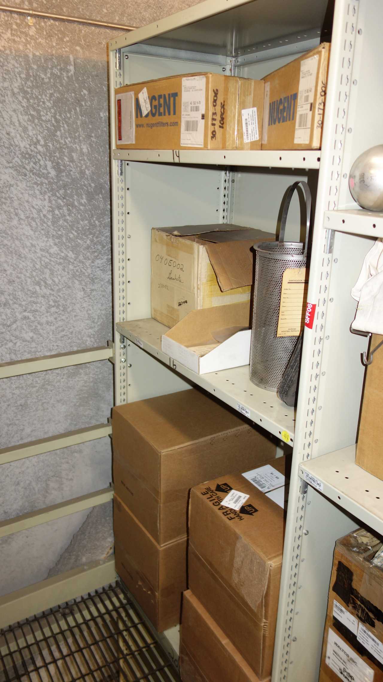 CONTENTS OF 3 SHELF COLUMNS, ASSORTED MRO - SHELVING