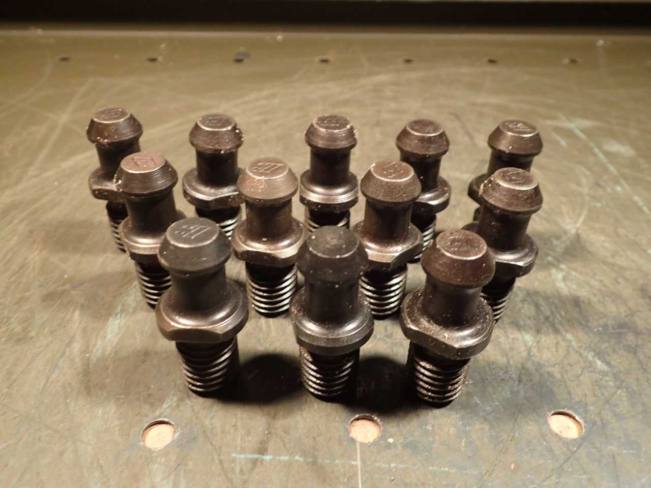 12 Piece Lot of CAT-40 Pull Stud Retention Knobs: 1.89" OAL, Used Good Condition - MACHINING ACCESSORIES & TOOLING