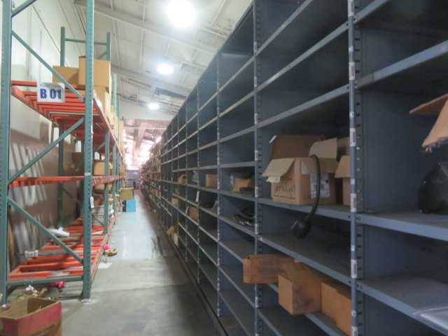 All Metal shelving in these pictures, no pallet racks, (lot) - MISCELLANEOUS