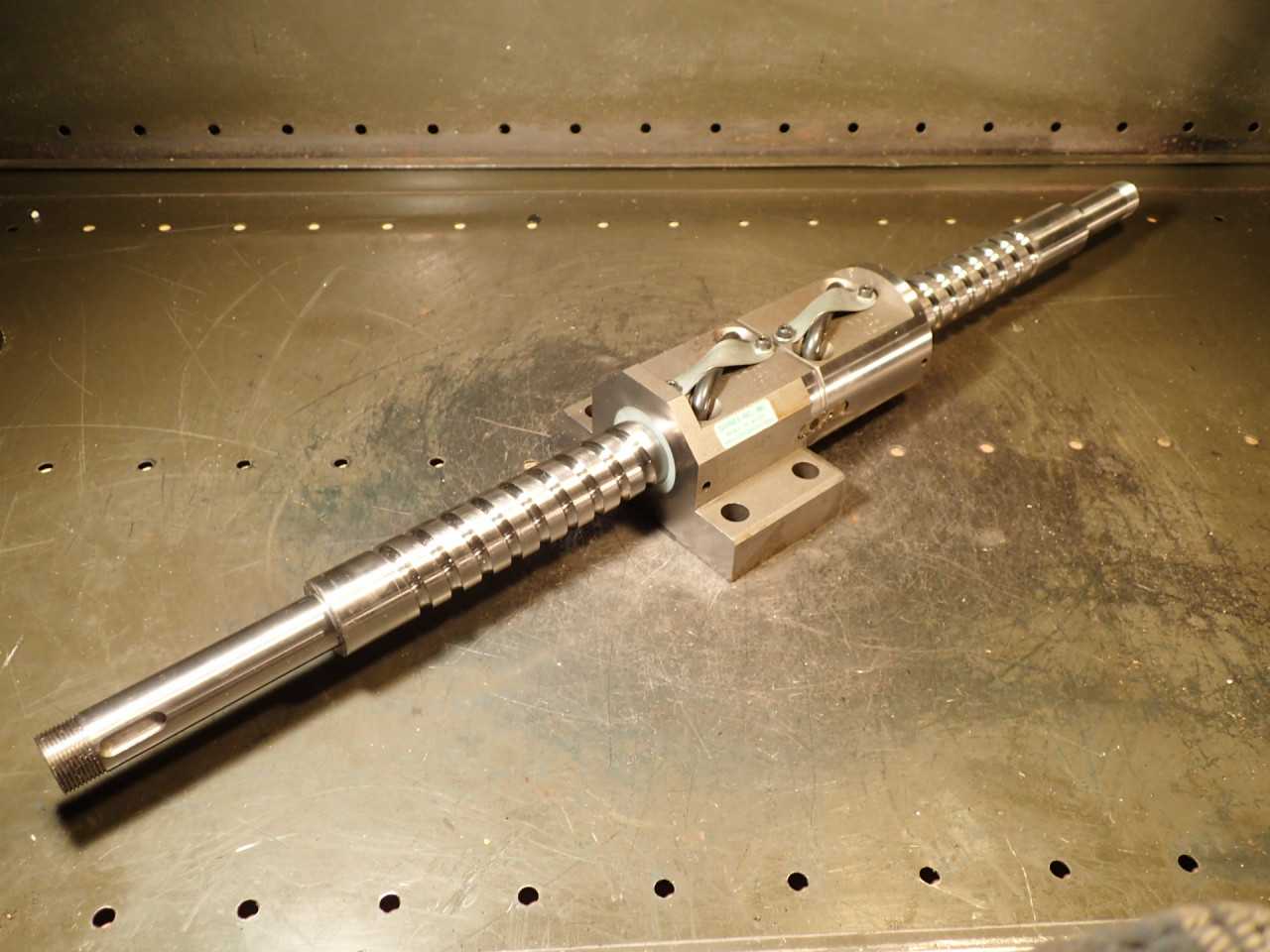 16mm Pitch Ball Lead Screw: 280mm Travel, 25mm 1.5 Threaded Ends 28-3/4" OAL NOS - INDUSTRIAL PARTS