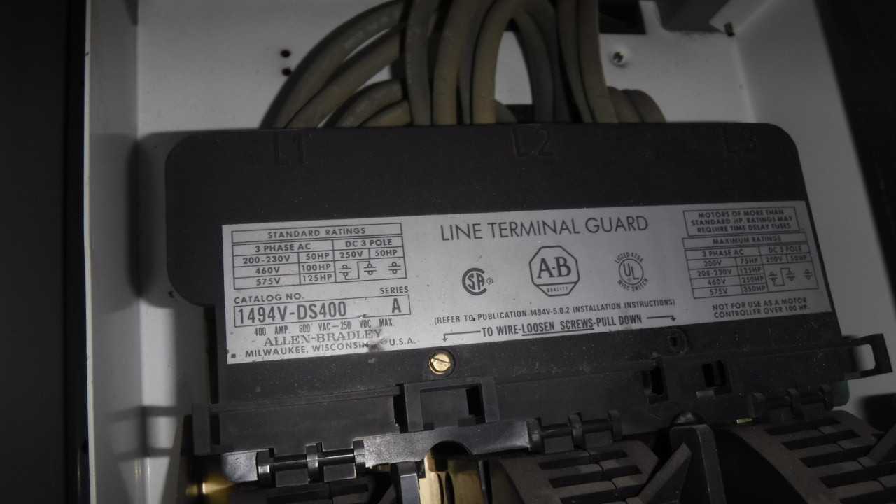 200 HP Allen Bradley Size 5 MCC Bucket 509 - MOTOR CONTROL CENTERS