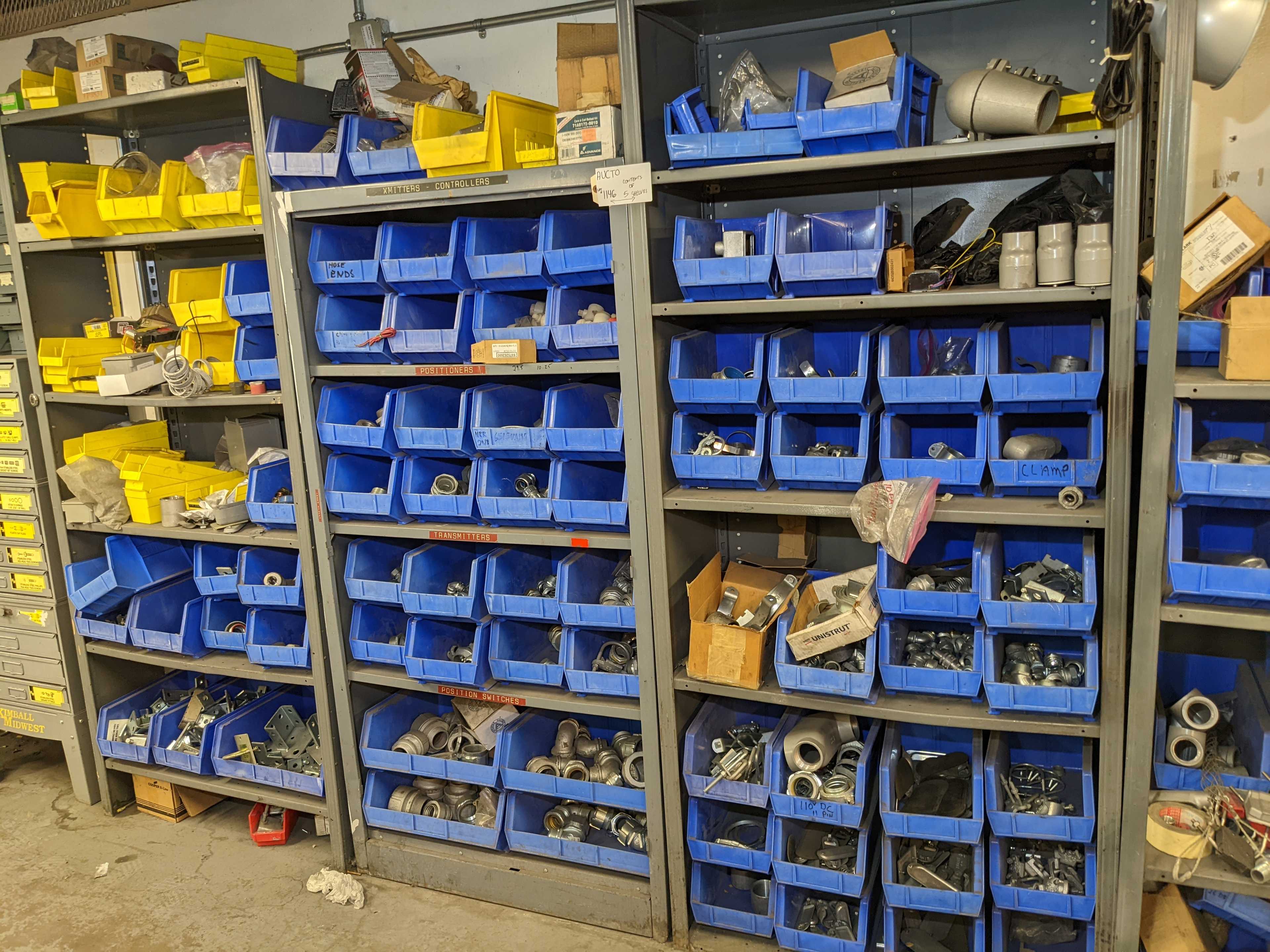 CONTENTS OF SHELVING - PROCESS EQUIPMENT CONTENTS OF SHELVING - PROCESS EQUIPMENT