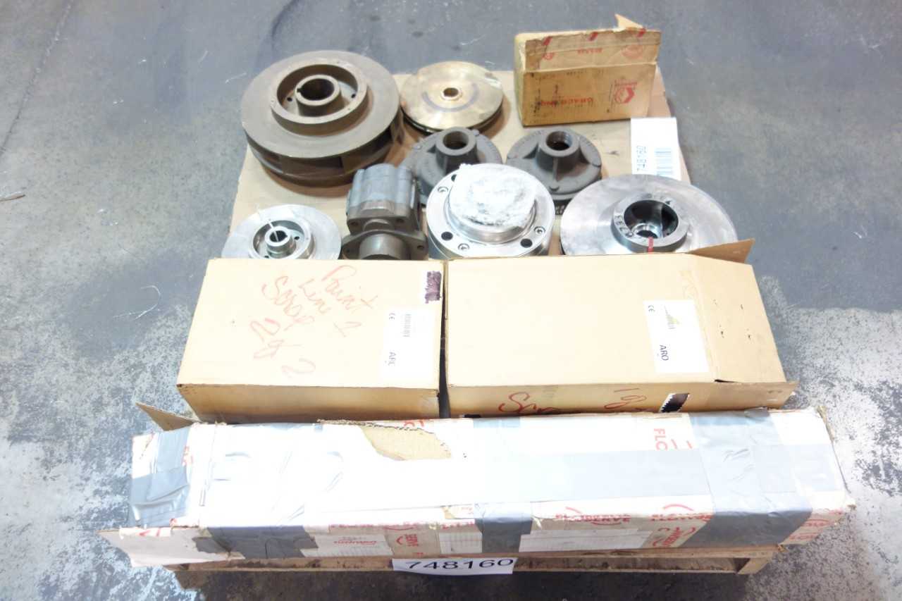 1 PALLET OF ASSORTED PUMP REPLACEMENT PARTS & ACCESSORIES, GEAR PUMP- JOHN CRANE, FLOWSERVE, ARO, GRACO - PUMPS