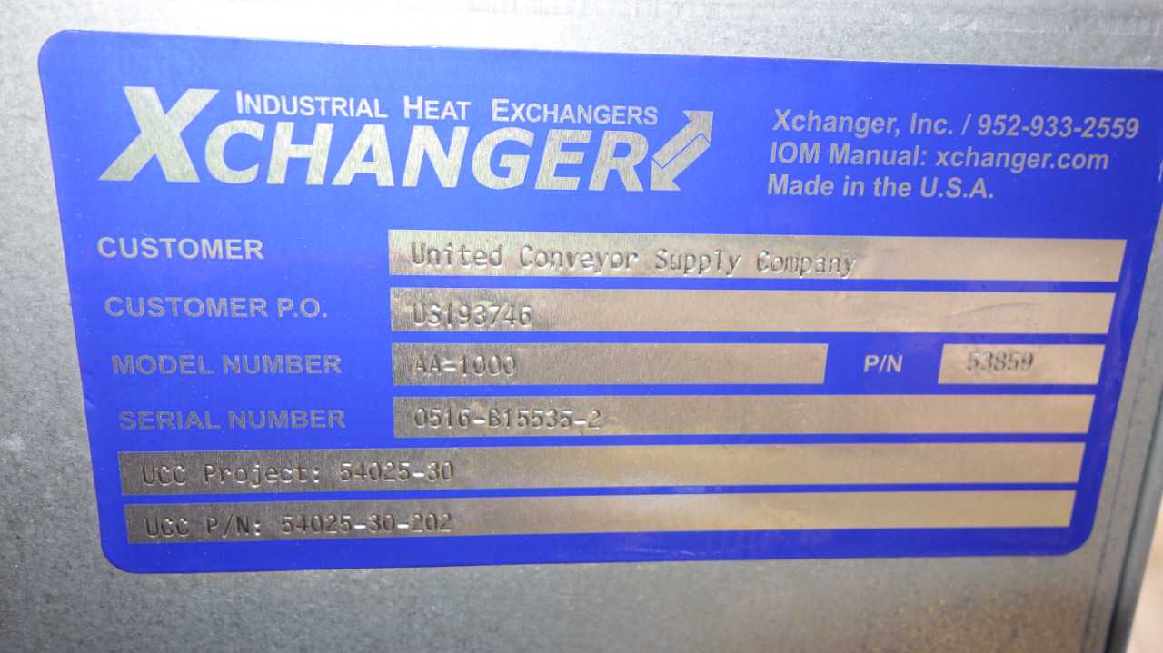 LOT OF 3 XCHANGER AA-1000 HEAT EXCHANGERS