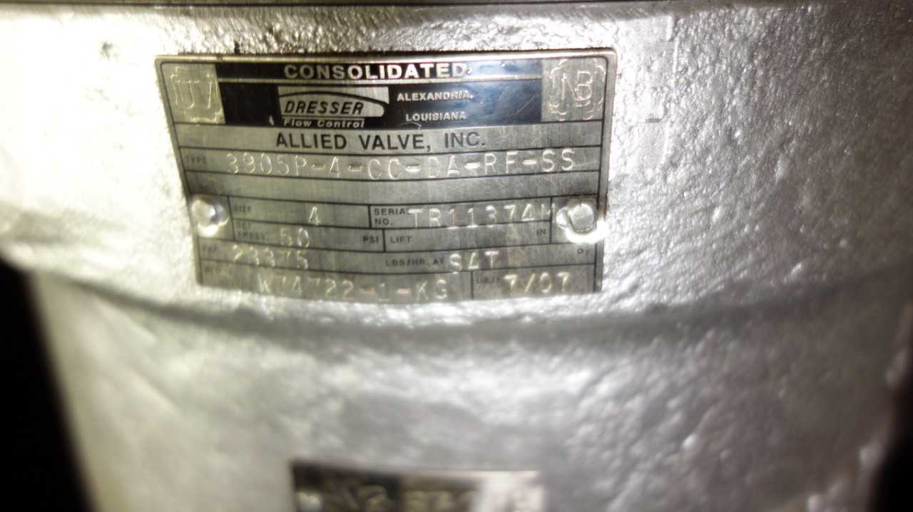 CONSOLIDATED 3905P RELIEF VALVE 4" 50PSI - RELIEF VALVE