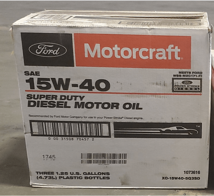 Lot of 4 Cases - MOTORCRAFT 15W40 3X5QT - MISCELLANEOUS