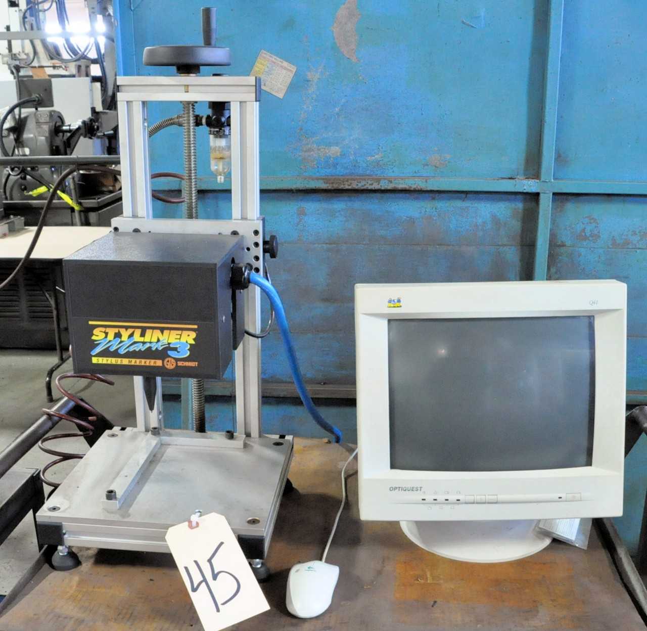 Schmidt Styliner Mark 3 Stylus Marker Machine with Controller and Cart - ROLLING CARTS