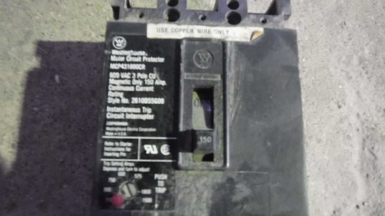 150 Amp Westinghouse Circuit Breaker - CIRCUIT BREAKERS