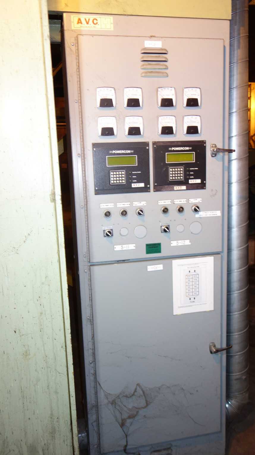 3X VERTICAL SECTIONS AVC POWERCON PAS19024 480V ELECTRICAL CONTROL CABINETS - ELECTRICAL COMPONENTS