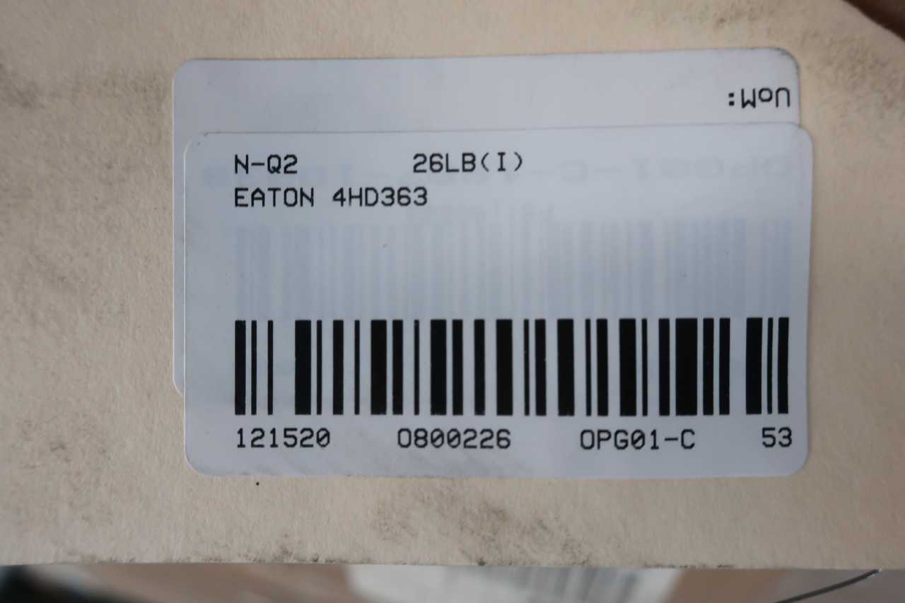 EATON 4HD363 STAINLESS 3P 100A AMP 600V-AC FUSIBLE DISCONNECT SWITCH - DISCONNECT SWITCHES