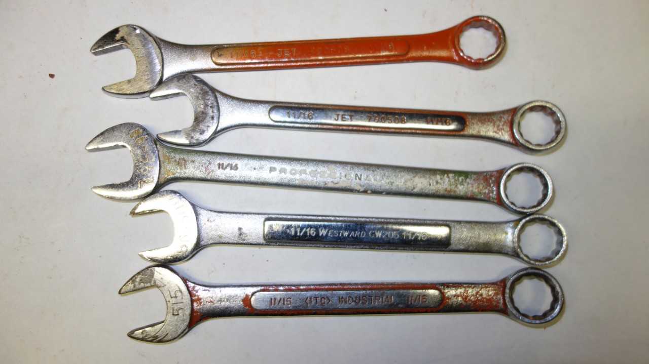 LOT OF 15 ASSORTED COMBINATION WRENCHES - HAND TOOLS