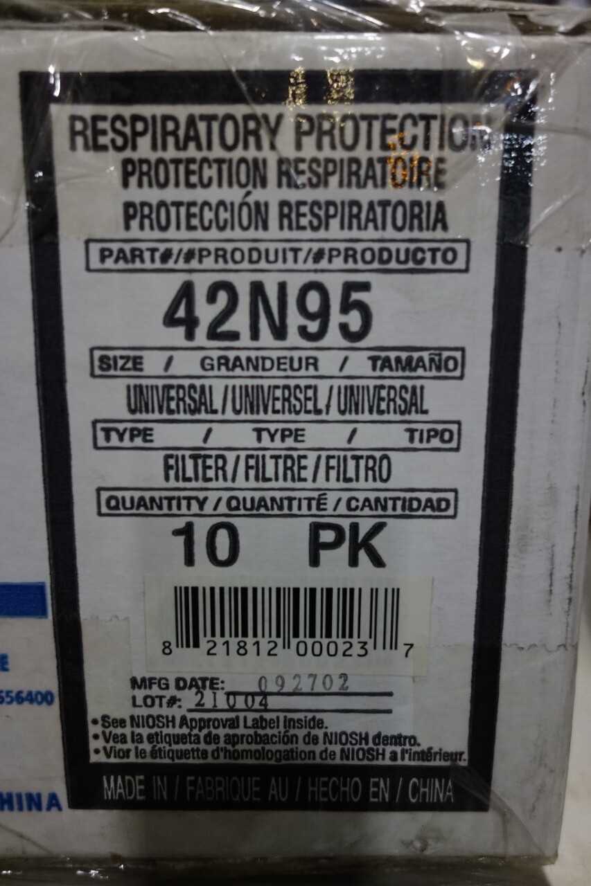 PALLET OF NORTH 42N95 RESPIRATORY PROTECTION - SAFETY EQUIPMENT