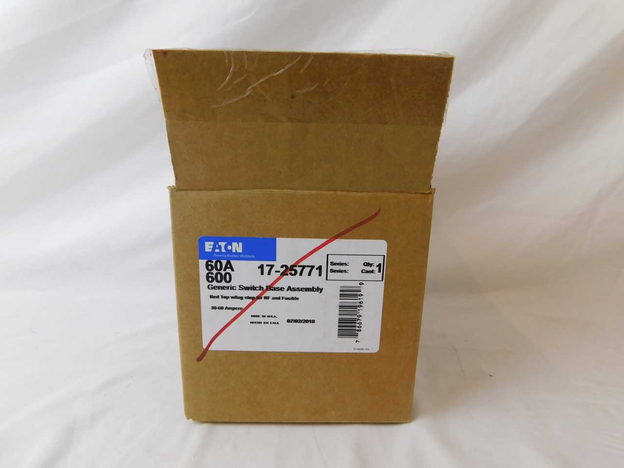 Quantity of 21 Used Eaton 17-25771 Switch Assembly 60A - ELECTRICAL COMPONENTS Quantity of 21 Used Eaton 17-25771 Switch Assembly 60A - ELECTRICAL COMPONENTS
