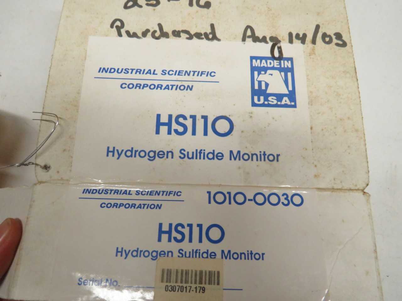 LOT OF 3 INDUSTRIAL SCIENTIFIC CORPORATION HS11O HS110 1010-0030 HYDROGEN SULFIDE MONITOR - ELECTRIC POWER TOOLS