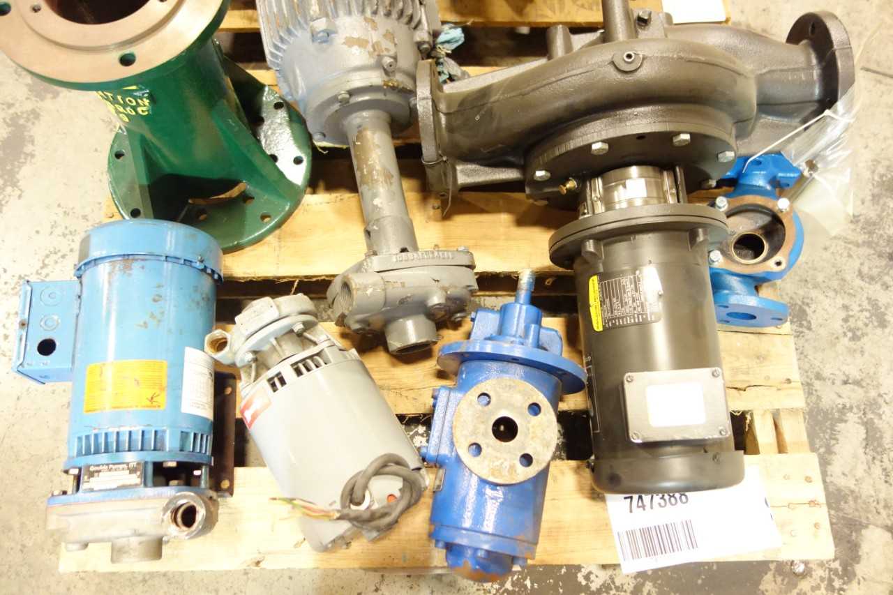 1 PALLET OF ASSORTED CENTRIFUGAL PUMPS, PUMP PARTS & ACCESSORIES- GOULD, PACO, GRUNDFOS - CENTRIFUGAL PUMP
