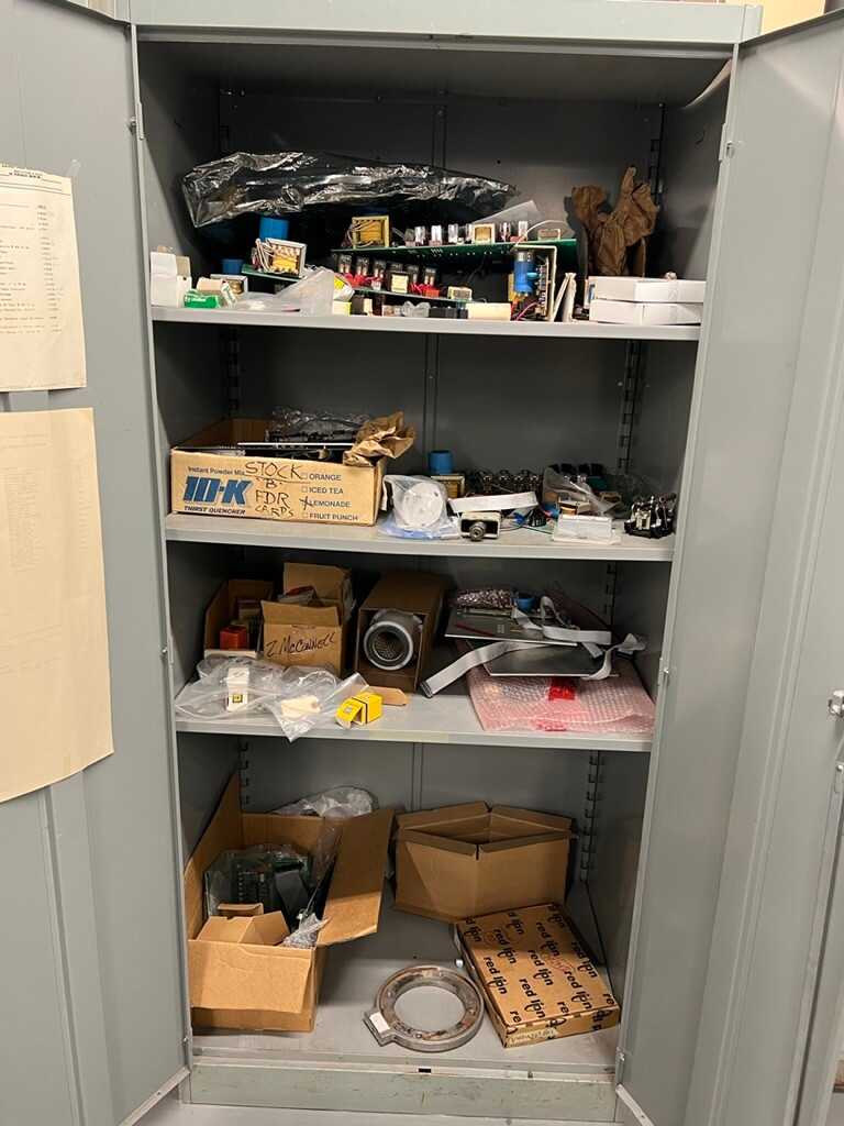 Contents of cabinet: Stock Equipment PCB boards and other spare boards - AUTOMATION & CONTROLS