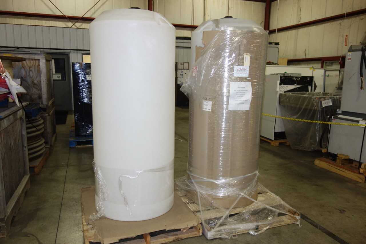 LOT OF 2 PLASTIC HOLDING TANKS - PROCESS EQUIPMENT