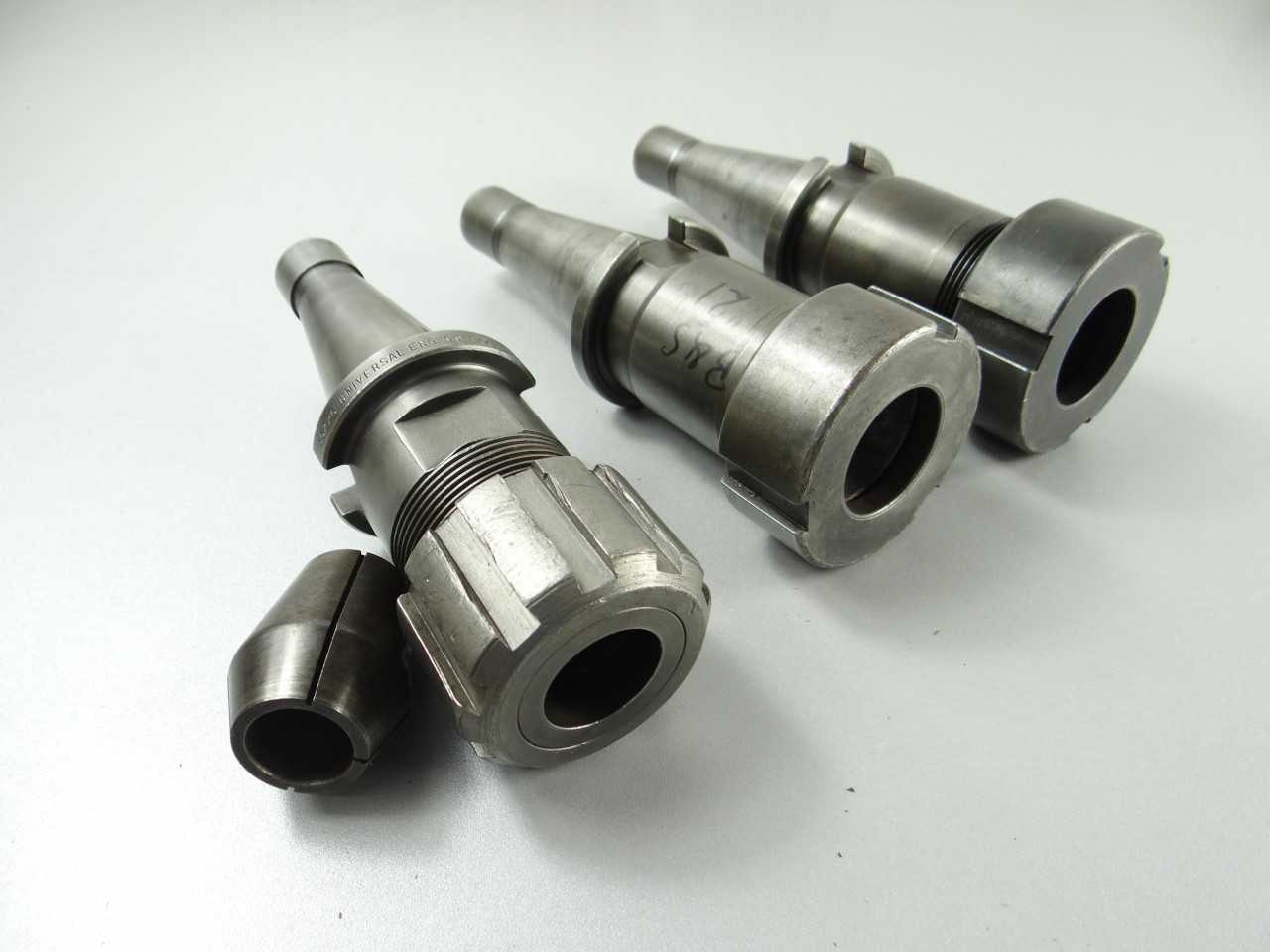 3 NMTB40 COLLET CHUCKS DOUBLE TAPER BS21 - MACHINING ACCESSORIES & TOOLING